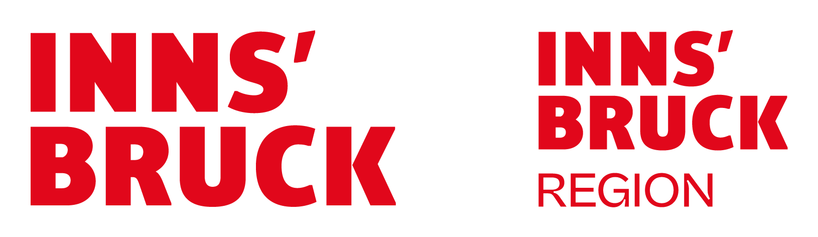 Logo Innsbruck und Innsbruck Region im Vergleich