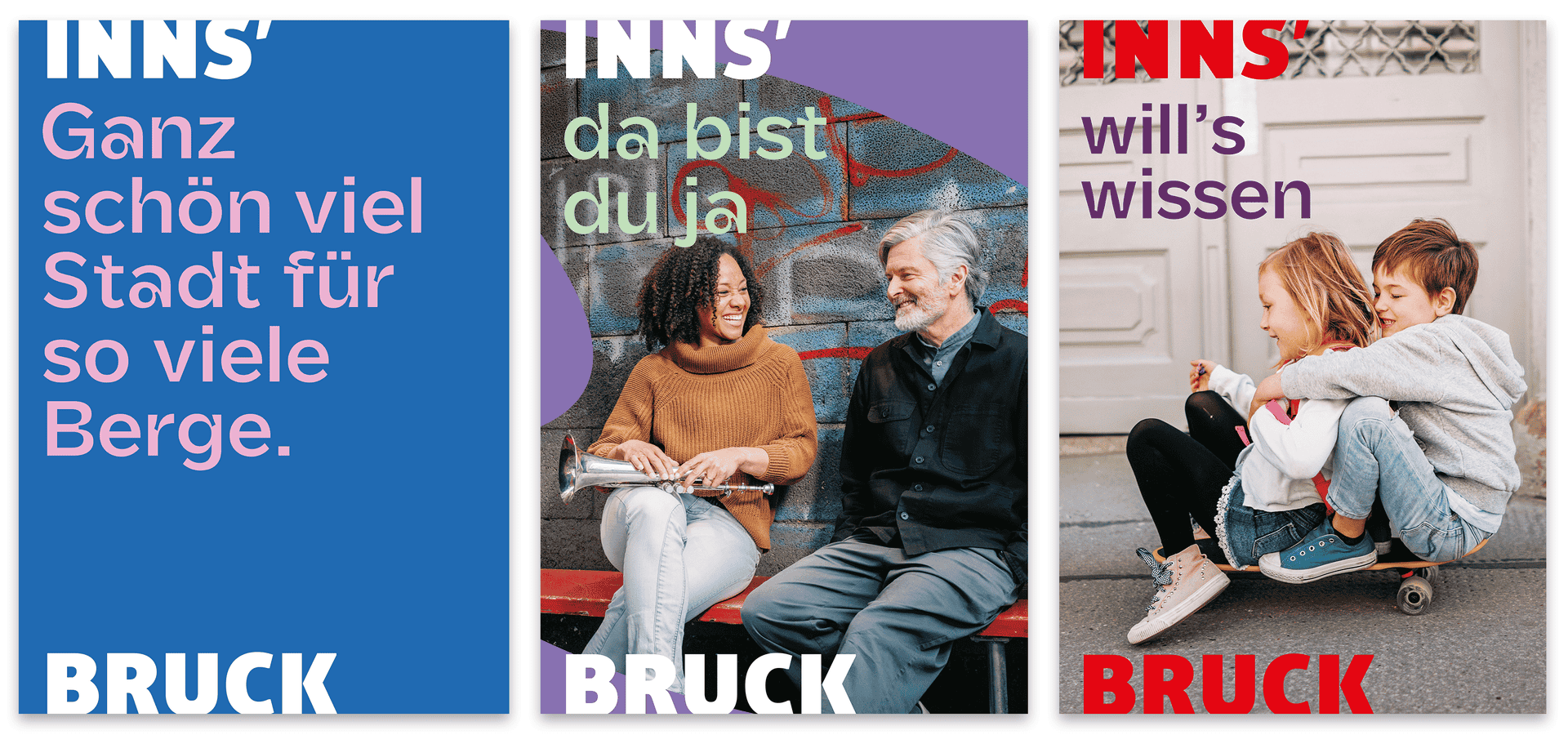 Beispiele der neuen Markenbotschaften Innsbrucks