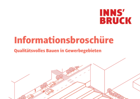 Screenshot von Titelbild Informationsbroschüre Qualitätsvolles Bauen in Gewerbegebieten.  