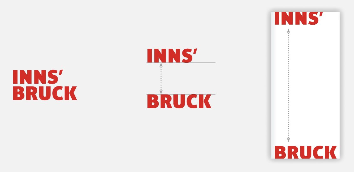 Das Innsbruck Logo öffnet sich und bietet Raum